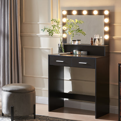 Make-up Vanity Table With Mirror And Lamp
