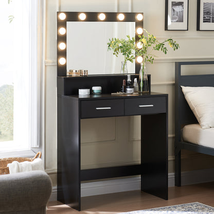 Make-up Vanity Table With Mirror And Lamp